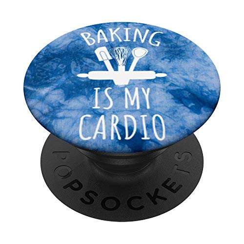 Baking Is My Cardio Cooking Baking Kitchen Foodie Utensils PopSockets PopGrip- Swappable Grip for Phones  and  Tablets
