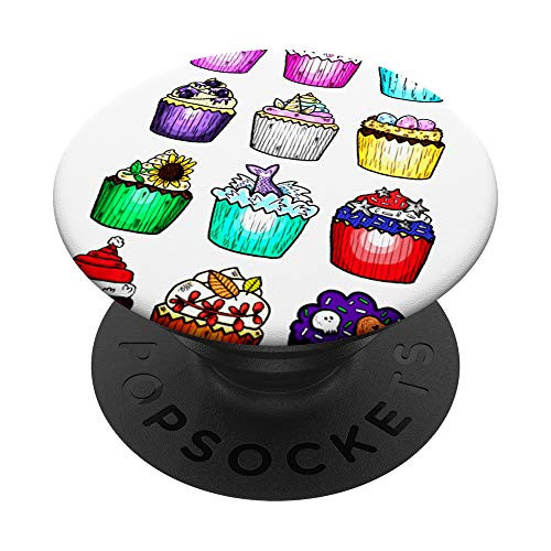 Cooking Baking Cute Cupcakes Frosting Decorations Kitchen PopSockets PopGrip- Swappable Grip for Phones  and  Tablets