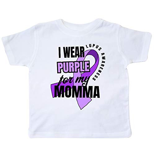 inktastic I Wear Purple for My Momma Lupus Toddler T-Shirt 3T White 3526f