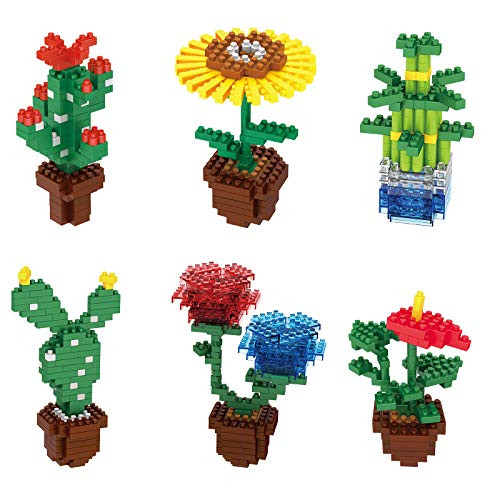 Kimiangel 6PCS Party Favors for Kids Mini Building Blocks for Kids DIY Toy Sets Prizes Birthday Gifts Goodie Bag Fillers -Plant Mini Block- Kimiangel 6PCS Party Favors for Kids Mini Building Blocks for Kids DIY Toy Sets Prizes Birthday Gifts Goodie Bag Fillers -Plant Mini Block-