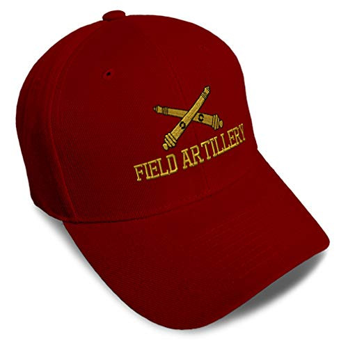 Speedy Pros Baseball Cap Us Army Field Artillery A Embroidery Acrylic Dad Hats for Men and Women Strap Closure Burgundy Speedy Pros Baseball Cap Us Army Field Artillery A Embroidery Acrylic Dad Hats for Men and Women Strap Closure Burgundy