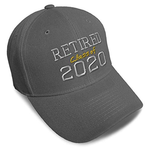 Speedy Pros Baseball Cap Retired Class of 2020 Embroidery Acrylic Dad Hats for Men and Women Strap Closure Dark Grey Speedy Pros Baseball Cap Retired Class of 2020 Embroidery Acrylic Dad Hats for Men and Women Strap Closure Dark Grey