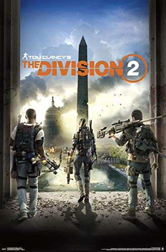 Trends International Tom Clancy's The Division 2-Key Art Mount Bundle Wall Poster 22.375" x 34" Multi