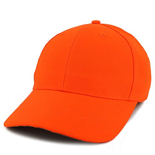 Armycrew Lightweight High Visibility Neon Color Safety Baseball Cap - Orange