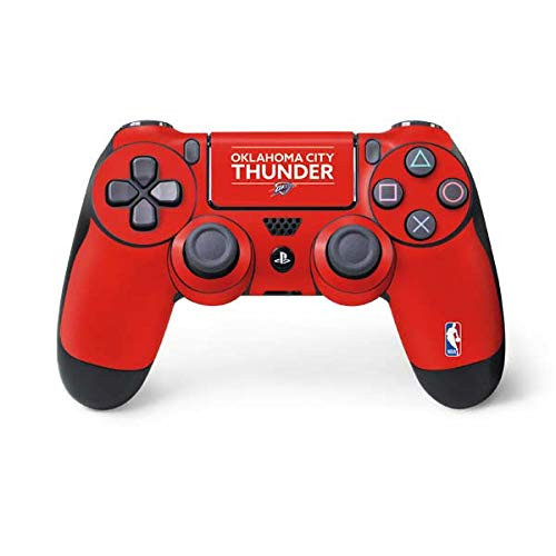 Skinit Decal Gaming Skin for PS4 Controller - Officially Licensed NBA Oklahoma City Thunder Standard - Orange Design