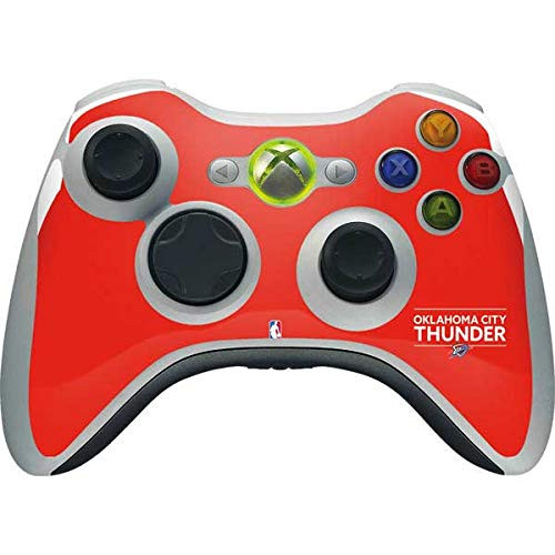 Skinit Decal Gaming Skin Compatible with Xbox 360 Wireless Controller - Officially Licensed NBA Oklahoma City Thunder Standard - Orange Design
