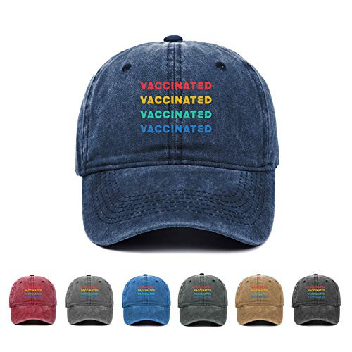 Kritin I Got The Vaccinated Hat Adjustable Baseball Cap Fashion Jeans Unisex Cotton Trucker Dad Hat