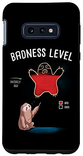 Galaxy S10e Badness Level Sloth Diagram Chart Funny Bad Lazy Sloths Joke Case