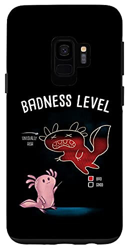 Galaxy S9 Badness Level Axolotl Diagram Chart Funny Bad Amphibian Joke Case