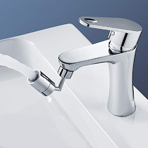720 Degree Swivel Sink Faucet Aerator- Kitchen Faucet Aerator- 2-Flow Kitchen Sink Aerator Head Faucet Sprayer Attachment Faucet Extender with Adapter for Bathroom Washroom Kitchen