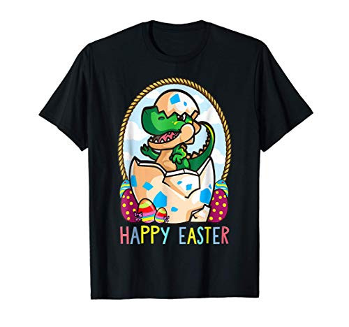 Happy Easter Day T Shirt with Cute Decorated Egg Basket T-Shirt