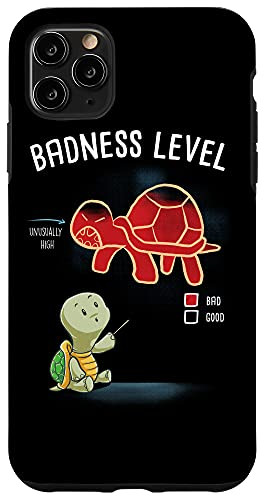 iPhone 11 Pro Max Badness Level Diagram Chart Funny Turtle Tortoise Nerd Geek Case