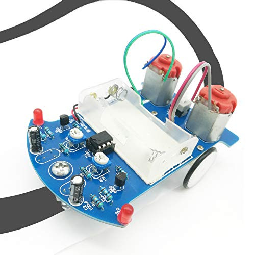 Vogurtime D2-5 Smart Car Kit Soldering Project Line Tracking Robot for Fun Educational Electronic Learning Practicing with English Manual