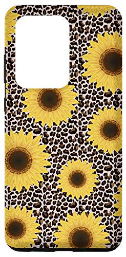 Galaxy S20 Ultra Funny Sunflower Leopard Pattern Yellow Orange Cheetah print Case
