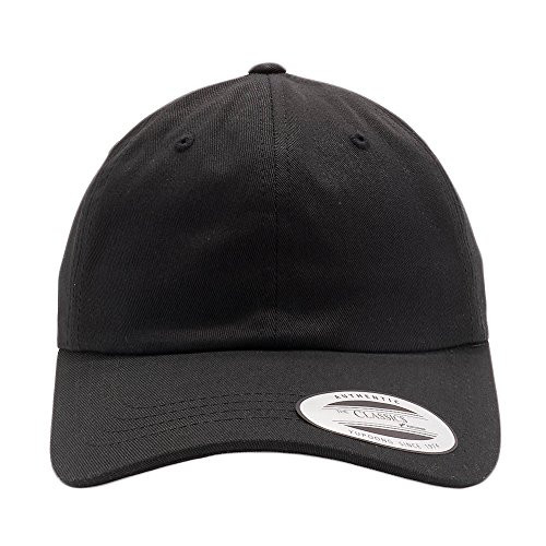Yupoong Classic 6245CM Unstructured Cotton Twill Dad Hats Low Profile Baseball Caps -Black-