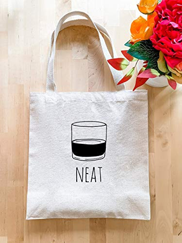 Neat- Natural Canvas Bag- Screenprinted Tote- Cotton Flour Sack- Funny Tote Bag
