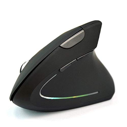 Isabelvictoria 2.4G Wireless Ergonomic Vertical Mouse 6 Buttons Optical 1600DPI Gaming Mice with Colorful LED Light Computer Mouse Black Black Isabelvictoria 2.4G Wireless Ergonomic Vertical Mouse 6 Buttons Optical 1600DPI Gaming Mice with Colorful LED Light Computer Mouse Black Black