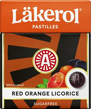 Cloetta Lakerol Red Orange Licorice Pastilles 4 Boxes of 25g