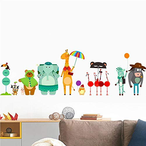 Wall Sticker Cartoon Zoo Bus Station Wall Stickers for Kids Baby Children's Rooms Decoration Mural Art Decals Nursery Animals Stickers Wall Sticker Cartoon Zoo Bus Station Wall Stickers for Kids Baby Children's Rooms Decoration Mural Art Decals Nursery Animals Stickers
