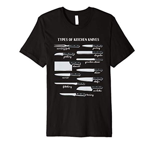 Chef Knife Set Types of Knives Cooking Culinary Kitchen Gift Premium T-Shirt