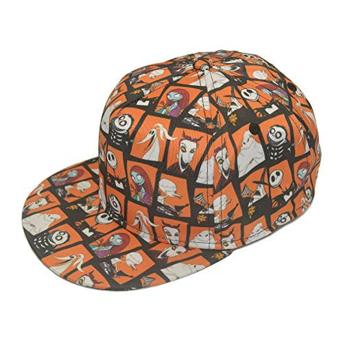 BWBFVPW Halloween Town Hat Unisex Hip Hop Adjustable Flat Bill Brim Cap