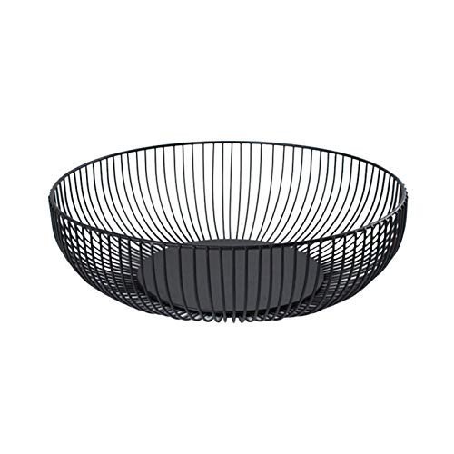 Metal Wire Fruit Basket- Metal Wire Countertop Fruit Bowl Vegetable Basket Holder Decorative Stand for Bread- Snacks- Households Items Storage