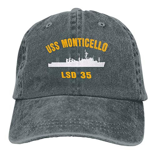 Mengtt USS Monticello LSD 35 Unisex Adult Baseball Hats Cowboy Hats Denim Hats Dad Hat