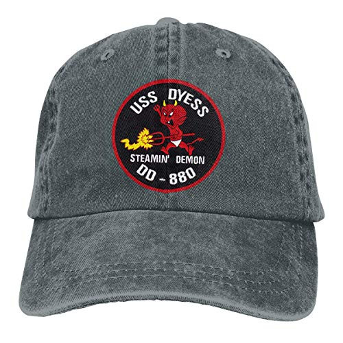 Mengtt USS Dyess DD 880 Unisex Adult Baseball Hats Cowboy Hats Denim Hats Dad Hat