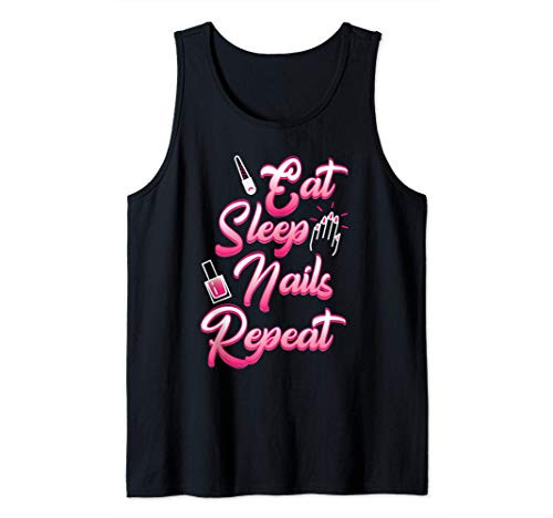 Eat Sleep Nail Technician Nail Tech Artist Manicurist Gift Tank Top