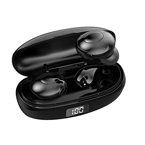 Wireless Earbuds--Upgraded- TWS 5.0 Bluetooth Headphones Deep Bass Stereo in-Ear Earphones Built-in Mic with Wireless Charging Case for Sports-Touch Control-LED Digital Display