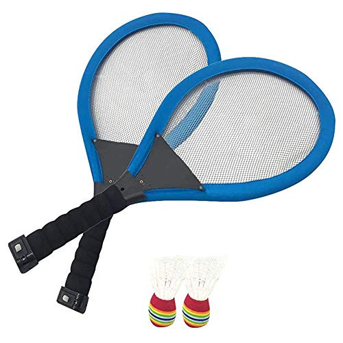 Meshin Family Entertainment Outdoor Night Light Training LED Badminton Racket Sets Sport Glow in The Dark Badminton