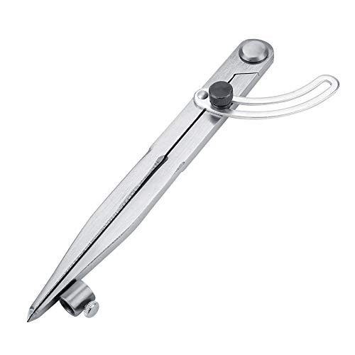 Akozon Leather Compasses 200mm Wing Leather Divider Rotating Tool Spacing Compasses Edge Area