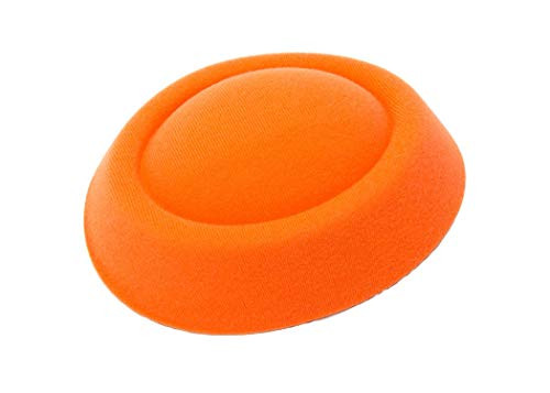 Oval Pillbox Stewardess Fascinator Hat Base 6 1/2inch x 5 1/2inch - Orange