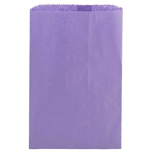 Hygloss Products Colored Paper Bags  100 Pinch Bottom Colorful Arts and Crafts Bags - 6 x 9 Inch- Purple