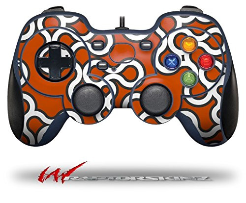 Locknodes 03 Burnt Orange - Decal Style Skin fits Logitech F310 Gamepad Controller -CONTROLLER SOLD SEPARATELY-