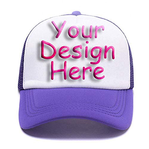 Men Womens Custom Hat Graphic Fashion Trucker Hats Adjustable Baseball Cap. Purple Men Womens Custom Hat Graphic Fashion Trucker Hats Adjustable Baseball Cap. Purple