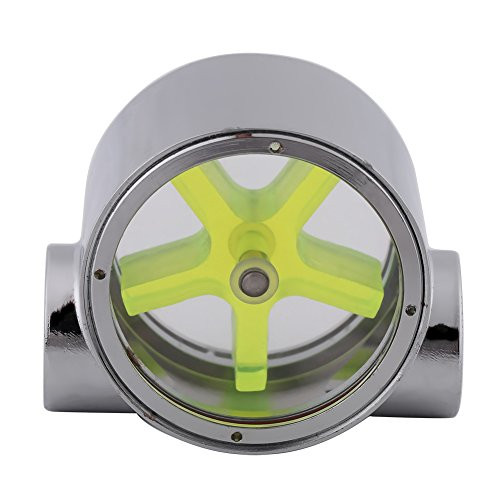 Flow Meter Indicator- G1/4inch Female Thread to Female Thread Tungsten Alloy Water Flow Indicator for Water Cooling System