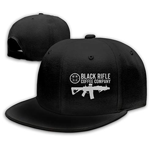 GRHTM Black Coffee Rifles Hat Flat Bill Cap Snapback Hat Baseball Cap Hip Hop Hat Adjustable Hat