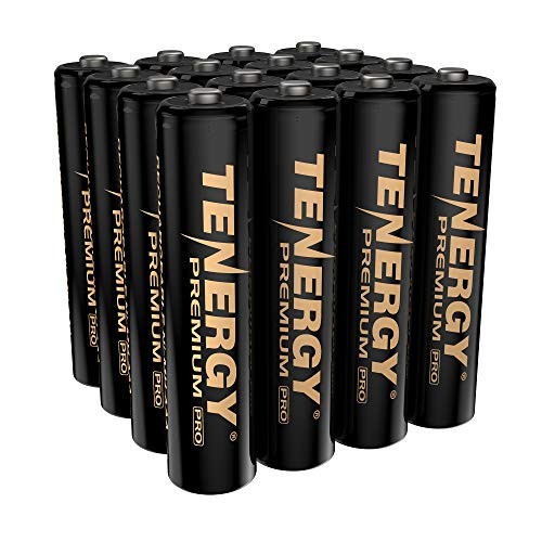 Tenergy Premium PRO Rechargeable AAA Batteries- High Capacity 1100mAh NiMH AAA Battery- 16 Pack Rechargeable Batteries