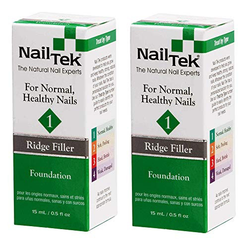 Nail Tek Foundation 1- Ridge Filling Strengthening Base Coat for Strong- Healthy Nails- 0.5 oz- 2-Pack Nail Tek Foundation 1- Ridge Filling Strengthening Base Coat for Strong- Healthy Nails- 0.5 oz- 2-Pack