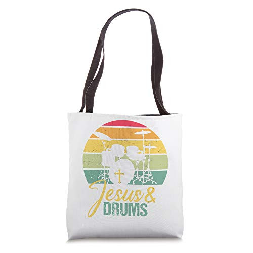 Jesus Drums Spiritual Christian Faith Religious Drummer Gift Tote Bag Jesus Drums Spiritual Christian Faith Religious Drummer Gift Tote Bag