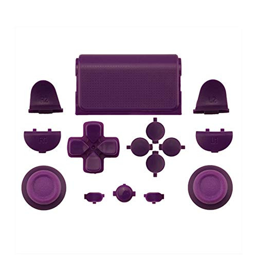 Full Buttons L1 R1 L2 R2 Trigger Buttons Mod Kits Set with 2 Springs Set for Playstation 4 PS4 Controller DualShock 4 -Purple-