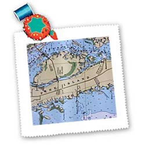3dRose Florene Nautical Chart II Square Quilt Sheet- 10 by 10-Inch 3dRose Florene Nautical Chart II Square Quilt Sheet- 10 by 10-Inch