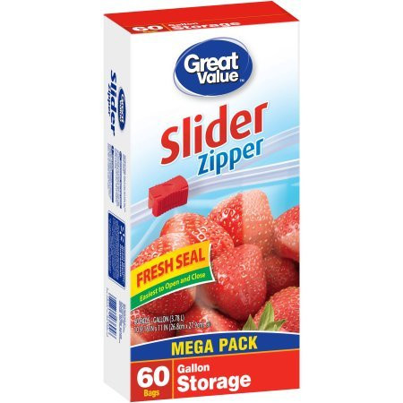 Great Value Gallon Storage Bags- 60 count