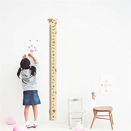 Wall Sticker Cartoon Dog Growth Chart Stickers Kids Nursery Rooms Decoration Home PVC Height Measure Decals Mural Decor Art