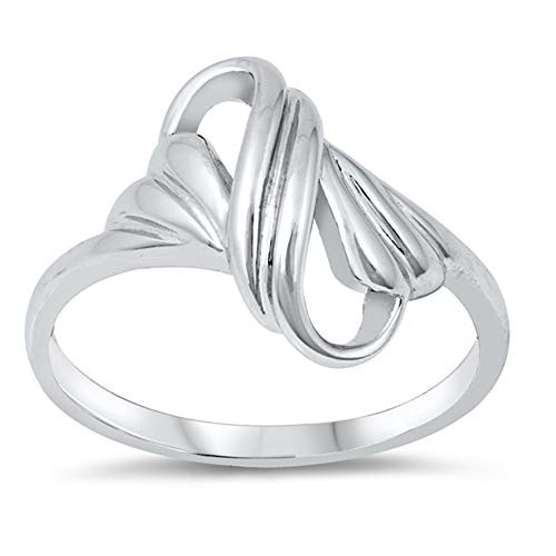 Criss Cross Polished Knot Infinity Ring New .925 Sterling Silver Band Size 6