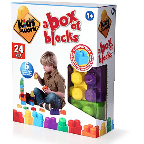 Amloid Kids @ Work 24 Piece Building Block Set - Compatible with Major Brands