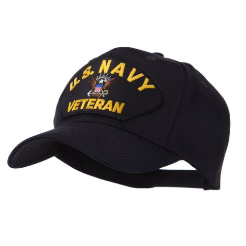 e4Hats.com Veteran Military Large Patch Cap - US Navy OSFM