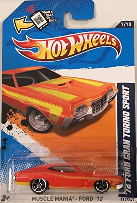 2012 Hot Wheels Walmart Exclusive Muscle Mania - '72 Ford Gran Torino Sport -Orange- 2012 Hot Wheels Walmart Exclusive Muscle Mania - '72 Ford Gran Torino Sport -Orange-