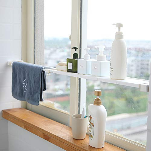 KUWEI Closet Tension Shelf-Expandable Storage Rack Adjustable Storage ...